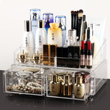 透明收纳盒 加大号透明抽屉式化妆品收纳盒 组合化妆盒