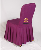 定做酒店桌布台布椅套 饭店椅子套 紫色红色米白色绿色椅套定制