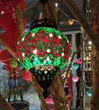 彩色马赛克玻璃吊灯波西米亚阳台过道土耳其灯咖啡厅餐厅吧台吊灯