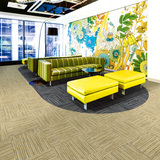 批发办公室方块地毯50*50拼接地毯条纹加厚商用会议室客厅卧室PVC
