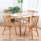 实木餐桌椅小方桌4四人正方形宜家家具组合小户型橡木西餐台简约