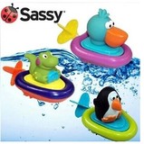 美国Sassy动物小船洗澡玩具0-6-12个月1-3岁宝宝益智宝宝婴儿玩具