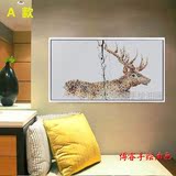 简约现代风格抽象手绘油画麋鹿北欧装饰画沙发客厅卧室餐厅挂画