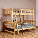 纯柏木高低床实木原木环保儿童上下床1.2米双层床简约特价步梯床