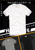 纯棉短袖T恤外贸原单 韩国重磅厚实纯色 不透男女打底衫新款t恤