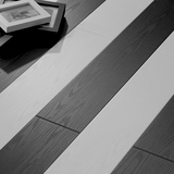 强化复合木地板12毫米个性纯黑纯白真木纹地板黑白混拼浮雕地板