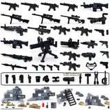 乐高式第三方武器装备警察儿童玩具军事城市积木人仔男孩节日礼物