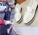 新款小清新小白鞋韩版夏季厚底松糕跟帆布鞋女 学生百搭运动板鞋