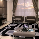 时尚欧式几何格子图案地毯客厅沙发茶几书房地毯高档手工晴纶地毯