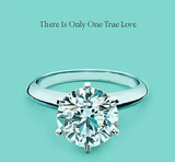 蒂芬尼经典六爪钻戒情侣莫桑石戒指钻石订婚结婚婚戒女士时尚礼物
