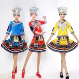 新款苗族服装舞蹈演出服云南少数民族壮族女装湘西瑶族舞蹈服饰