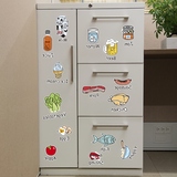 新上创意卡通厨房橱柜柜门贴装饰品冰箱贴纸个性餐厅可移除墙贴画