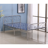 加固四折床免组装折叠床单人床双人床铁艺床特价1.0/1.2/1.5米