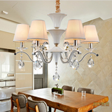 客厅灯吊灯简约大气欧式餐厅灯具两用吸顶简欧现代白色卧室水晶灯