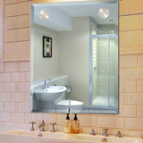 简约无框浴室镜子粘贴壁挂镜卫浴卫生间镜厕所化妆镜玻璃镜镜打孔