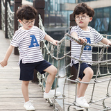 男童套装夏季薄款短袖T恤1周岁宝宝3宽松透气运动5两件套4儿童装