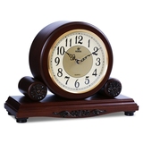 霸王 欧式座钟客厅简约创意时尚台钟复古静音家居摆件实木时钟表