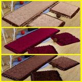 加厚冬季毛绒坐垫 红木法兰绒沙发垫/实木带靠背三人沙发垫可拆洗