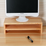实木电脑显示器增高架收纳双层桌面上电脑台办公室电脑抬高架包邮