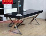 简约现代烤漆办公家用创意不锈钢脚架电脑桌时尚简易台式转角书桌
