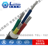 4芯16平方电线电缆 国标 ZR-YJLV/VLV3*16+1*10平方阻燃纯铝线