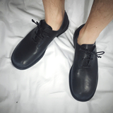[小蟹] 日系男士复古做旧圆头皮鞋 韩国型男春夏牛皮单鞋 休闲鞋