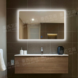 带触摸开关LED防雾浴室镜子 壁挂式无框卫生间灯镜 可定制