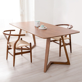 北欧LOFT复古实木餐桌工作台长方形松木桌简易实木餐桌椅电脑桌