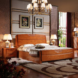实木床1.8米木床大床婚床1.5米简约现代储物成人高箱床橡木床单人