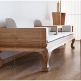 罗汉床新中式实木老榆木家具  现代仿古免漆简约客厅沙发组合床榻
