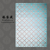 臻艺藏 现代简约薄款地毯几何菱形格字图案雪尼尔wd-681970