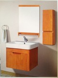 橡木浴室柜组合 橡木柜 实木柜 浴室吊柜 卫浴柜 60cm 洗脸柜