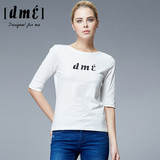 [dme]/德·玛纳春季新品时尚女装打底衫中袖针织T恤修身显瘦t恤女