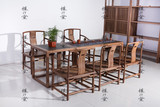 明式茶桌椅组合新中式茶桌茶台老榆木免漆实木喝茶桌茶室家具禅意
