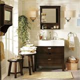 小户型浴室柜美式卫生间洗手盆柜组合实木落地洗脸台盆卫浴柜组合