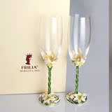结婚礼品创意高档实用婚庆玻璃水晶香槟杯高脚杯子红酒杯套装包邮