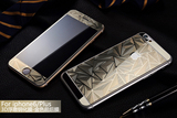 iphone6plus钢化膜电镀镜面苹果6splus手机前后贴膜6plus彩膜全屏