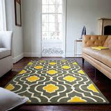 印度进口手工羊毛奢华美式地毯 现代简约百搭卧室客厅书房地毯