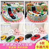 儿童场景蛋糕烘焙摆件装饰小汽车模型模具赛车男孩玩具情景配件