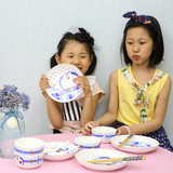 批发儿童叮当猫卡通创意家用陶瓷餐具套装 韩式米饭碟盘子碗勺筷