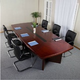 全新实木贴皮办公桌/板式油漆会议桌椅会议台条形桌洽谈桌商务 桌