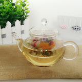 阿Q耐高温透明玻璃迷你小茶壶带过滤的花茶壶可加热玻璃茶壶
