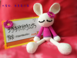 毛线手工编织DIY宝宝牛奶棉兔小乖玩偶材料包成品送图解
