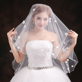 韩式头纱公主 婚纱拖尾3米超长 新娘白色结婚婚纱礼服配饰品包邮