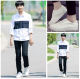TFBOYS同款鞋子小白鞋超少年密码王俊凯同款帆布鞋平底布鞋白球鞋
