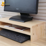显示器底座实木置物架护颈增高架办公室电脑原木托架桌面收纳架子