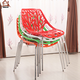 特价靠背椅家用成人餐椅休闲洽谈小椅子创意加厚塑料椅子板凳包邮