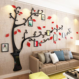 照片树3d亚克力立体墙贴客厅沙发电视背景照片墙壁装饰房间室内画