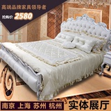 欧式床双人床 奢华新古典家具真皮婚床美式实木床1.8米简欧公主床