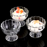 创意透明无铅玻璃杯子果汁甜品甜点沙拉碗冰淇淋冰激凌奶昔杯加厚